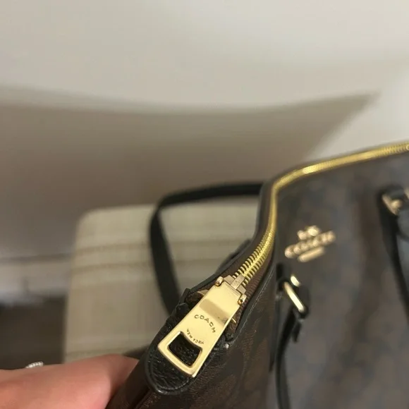 Coach Brown Shoulder Bag with Signature Monogram - Picture 7 of 11